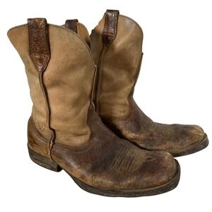 Western Boots Ariat Rambler Distressed Leather Square Toe 9.5 EE Wide Mens